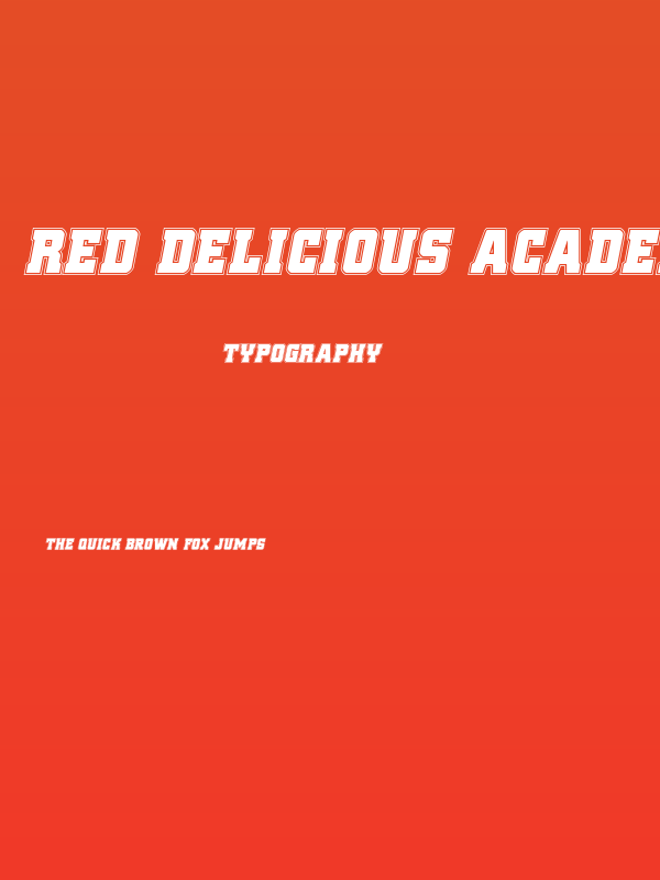 Red Delicious Academy Italic Poster