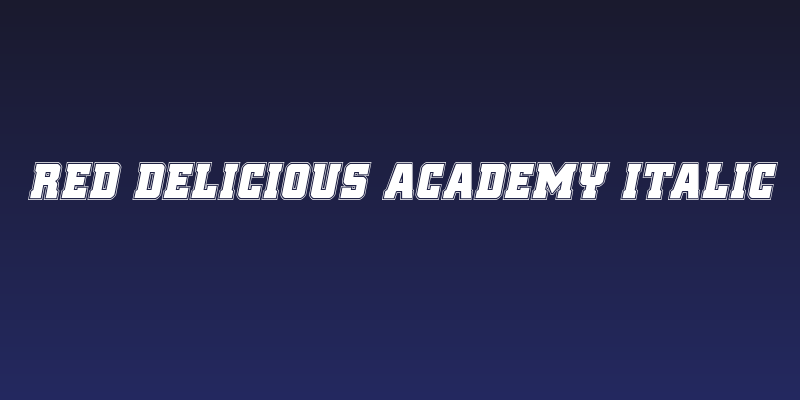Red Delicious Academy Italic Social Header