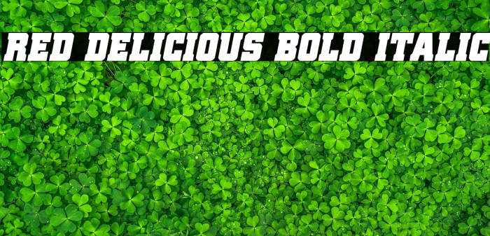 Red Delicious Bold Italic Example 1