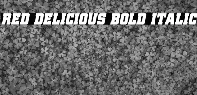 Red Delicious Bold Italic Font examples