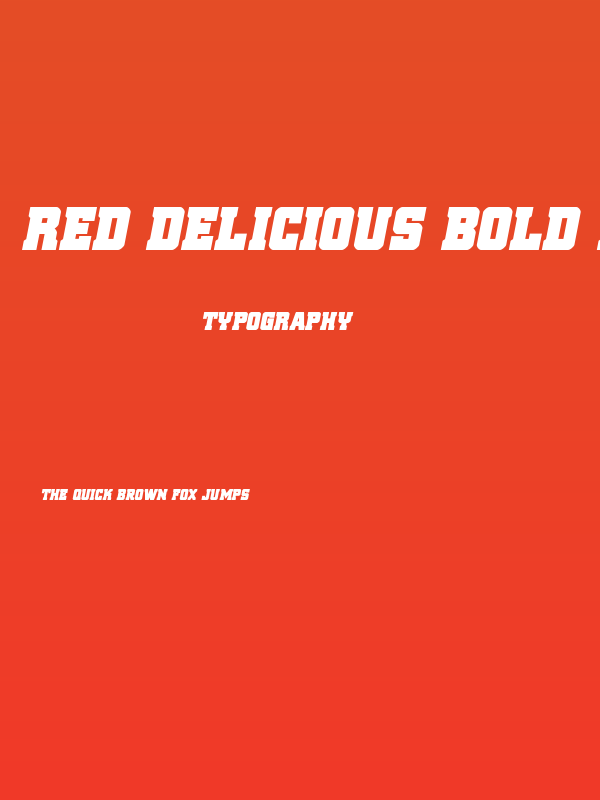 Red Delicious Bold Italic Poster
