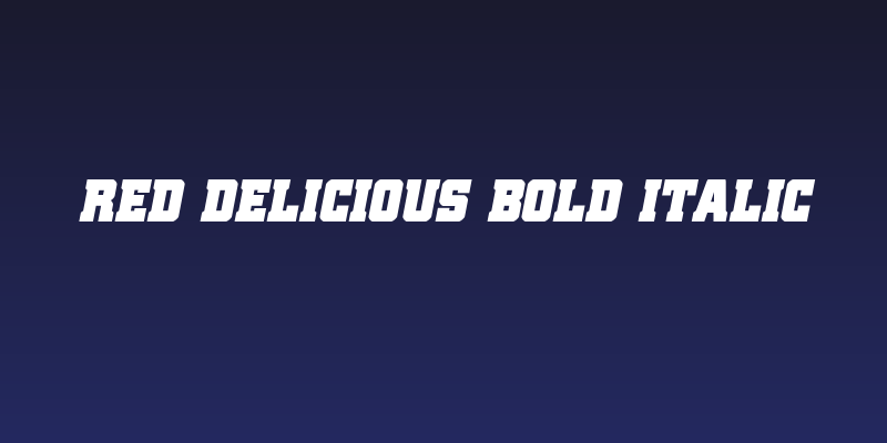Red Delicious Bold Italic Social Header