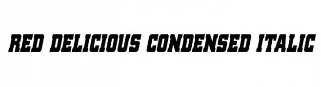 Red Delicious Condensed Italic  Free Fonts Download