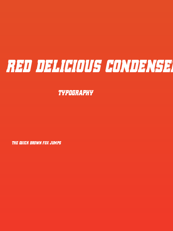 Red Delicious Condensed Italic Poster