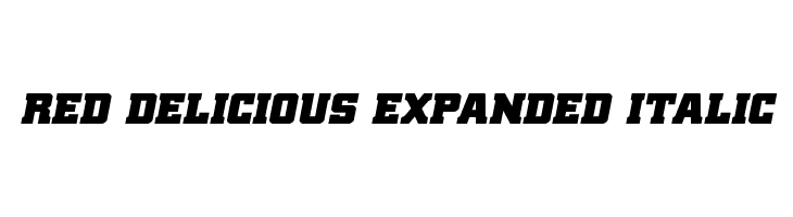 Red Delicious Expanded Italic  Скачать бесплатные шрифты