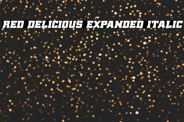 Red Delicious Expanded Italic Example 1