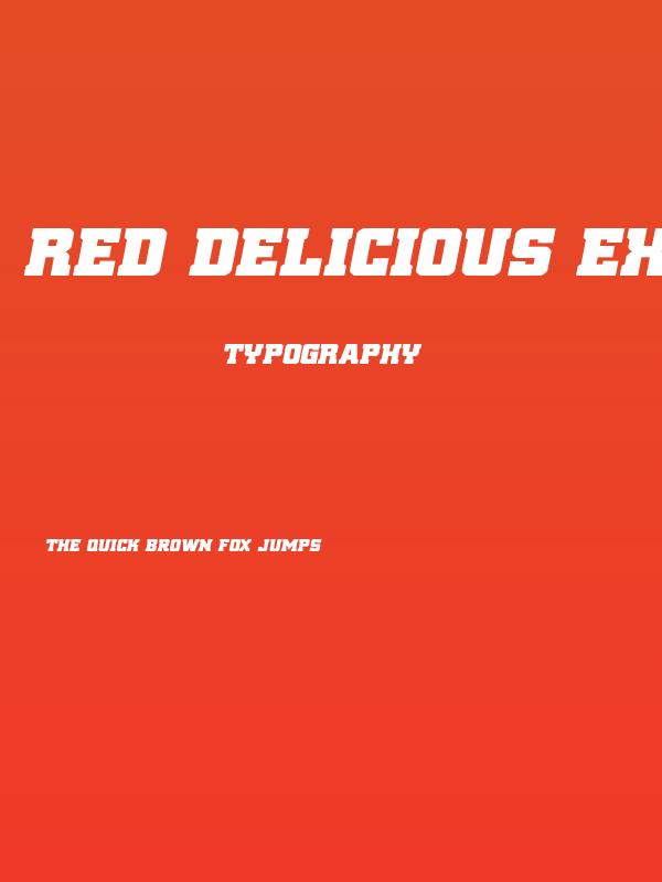 Red Delicious Expanded Italic Poster