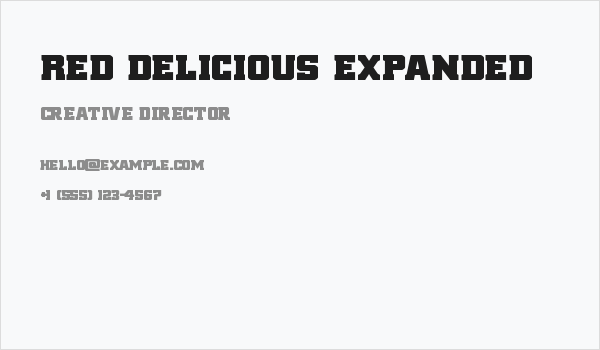 Red Delicious Expanded Business Card