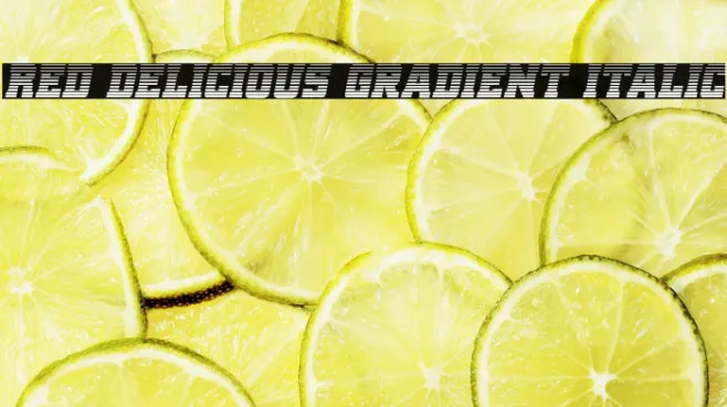 Red Delicious Gradient Italic Example 2