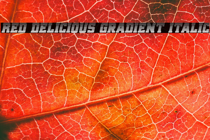 Red Delicious Gradient Italic Example 3