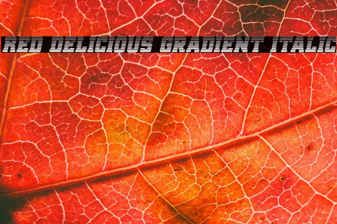 Red Delicious Gradient Italic Example 3