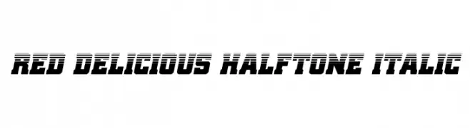 Red Delicious Halftone Italic  Free Fonts Download
