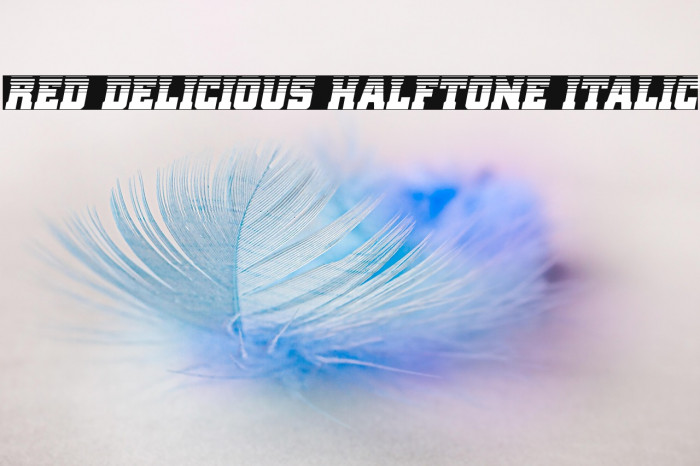 Red Delicious Halftone Italic Example 1
