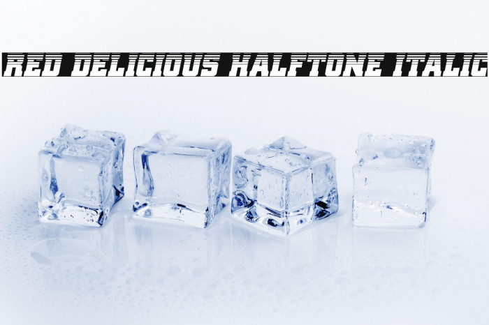 Red Delicious Halftone Italic Example 2