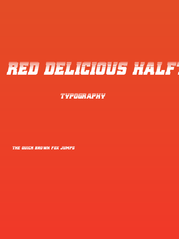 Red Delicious Halftone Italic Poster