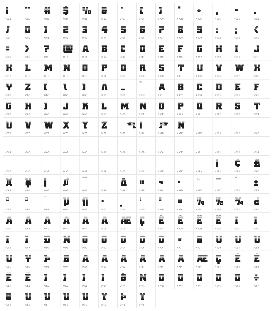 Red Delicious Halftone Character Map