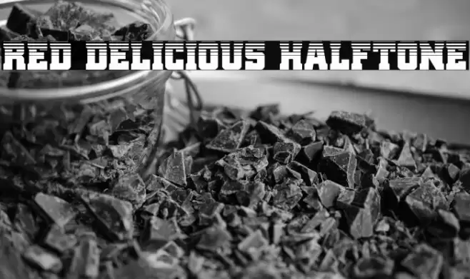 Red Delicious Halftone Font examples