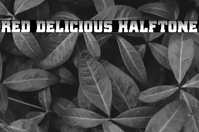 Red Delicious Halftone Font examples