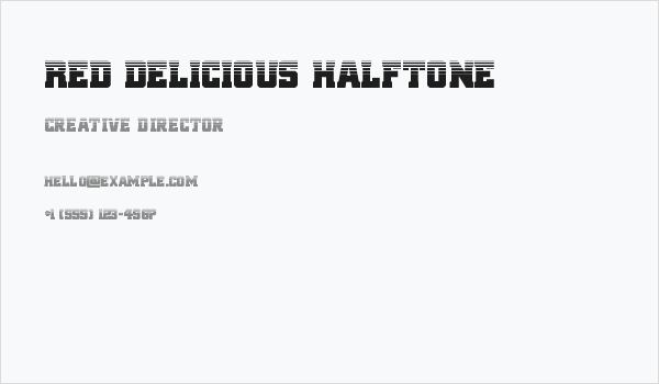 Red Delicious Halftone Business Card