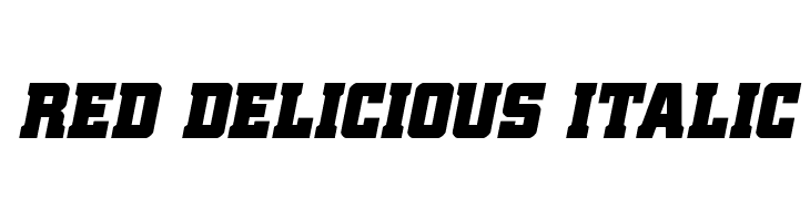 Red Delicious Italic  Скачать бесплатные шрифты
