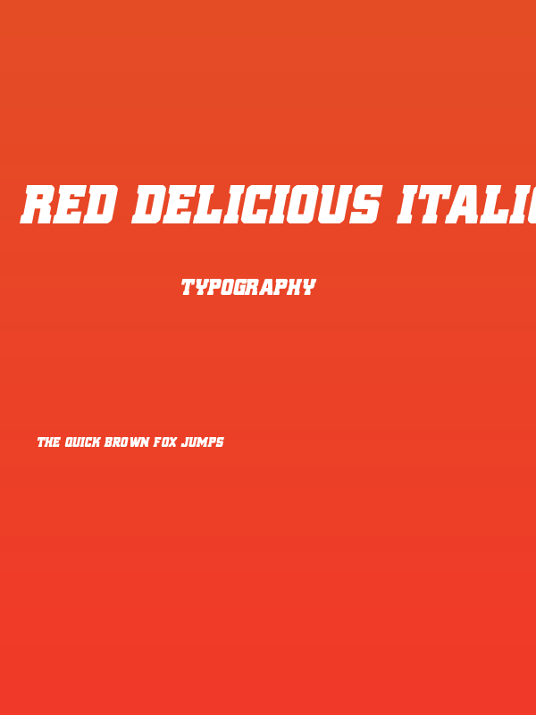 Red Delicious Italic Poster