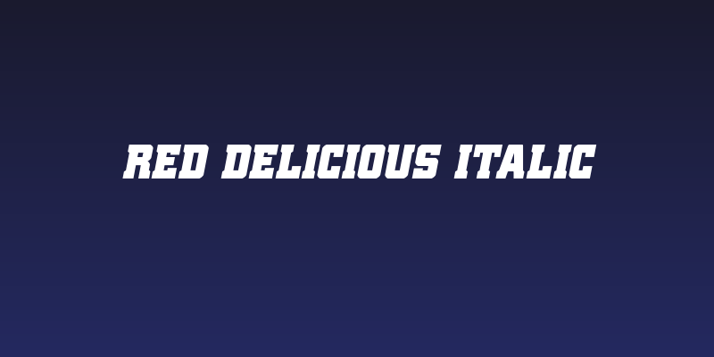 Red Delicious Italic Social Header