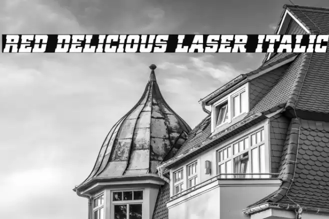 Red Delicious Laser Italic Font examples