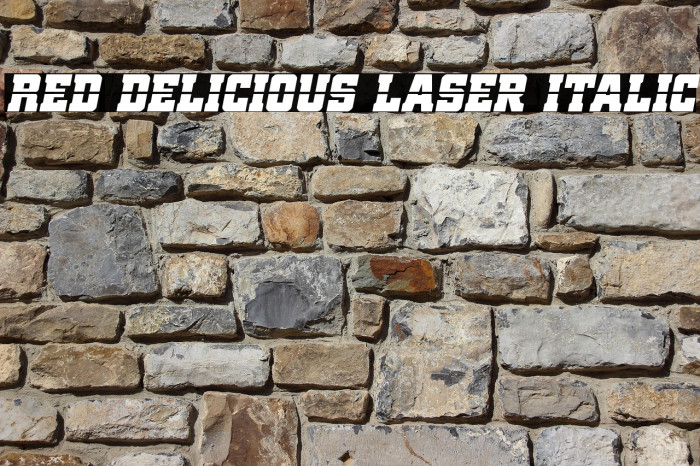 Red Delicious Laser Italic Example 2