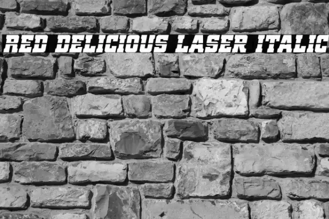 Red Delicious Laser Italic Font examples