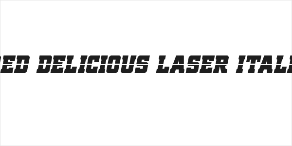 Red Delicious Laser Italic Logo