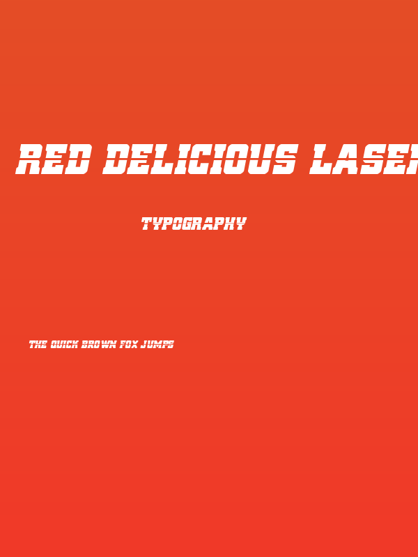 Red Delicious Laser Italic Poster