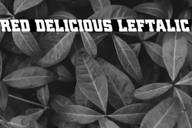 Red Delicious Leftalic Font examples