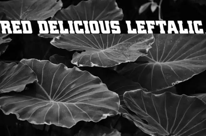 Red Delicious Leftalic Font examples