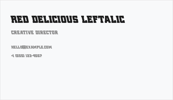 Red Delicious Leftalic Business Card