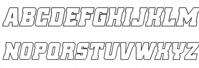Red Delicious Outline Italic Шрифта ВЕРХНИЙ