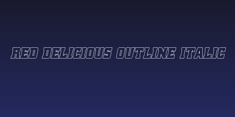 Red Delicious Outline Italic Social Header