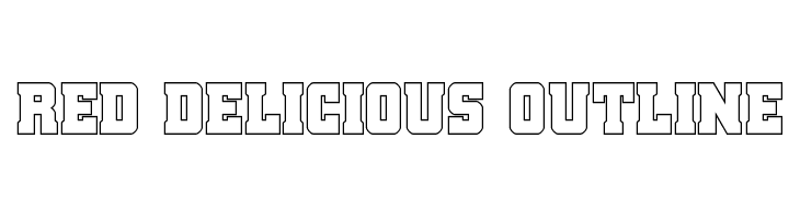 Red Delicious Outline  les polices de caractères gratuit tlcharger