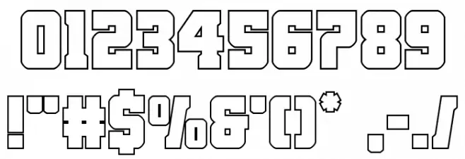 Red Delicious Outline Font OTHER CHARS