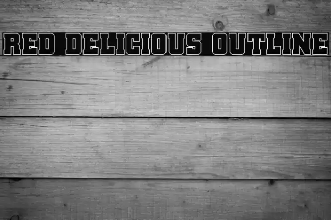 Red Delicious Outline Font examples