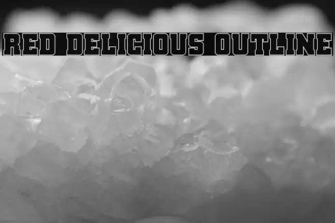 Red Delicious Outline Font examples