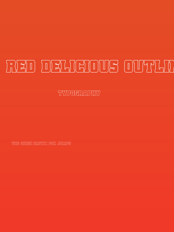 Red Delicious Outline Poster