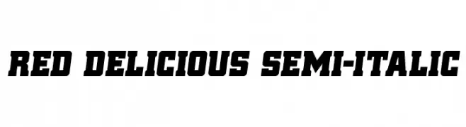 Red Delicious Semi-Italic  Frei Schriftart Herunterladen