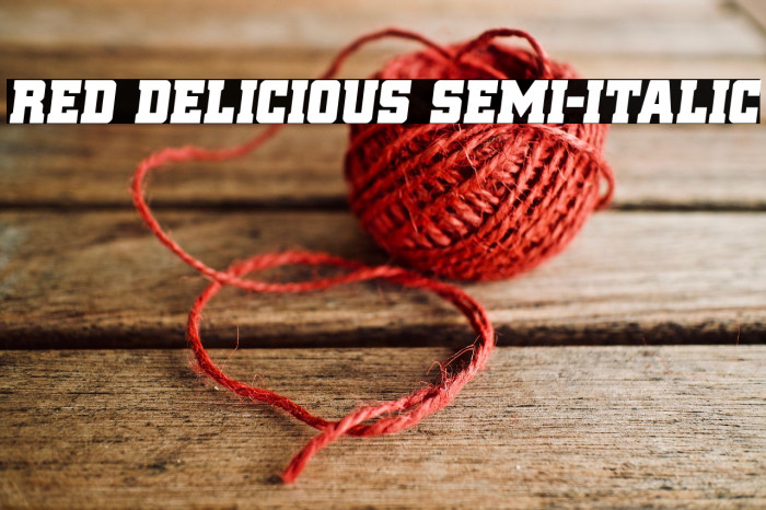Red Delicious Semi-Italic Example 1