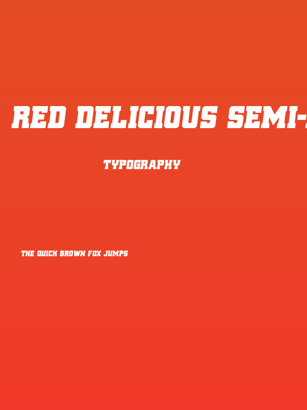 Red Delicious Semi-Italic Poster