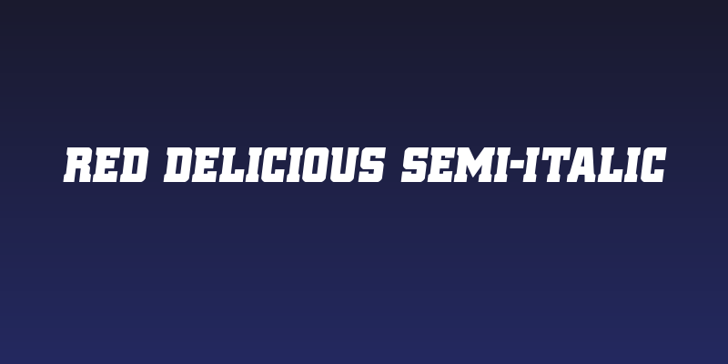 Red Delicious Semi-Italic Social Header