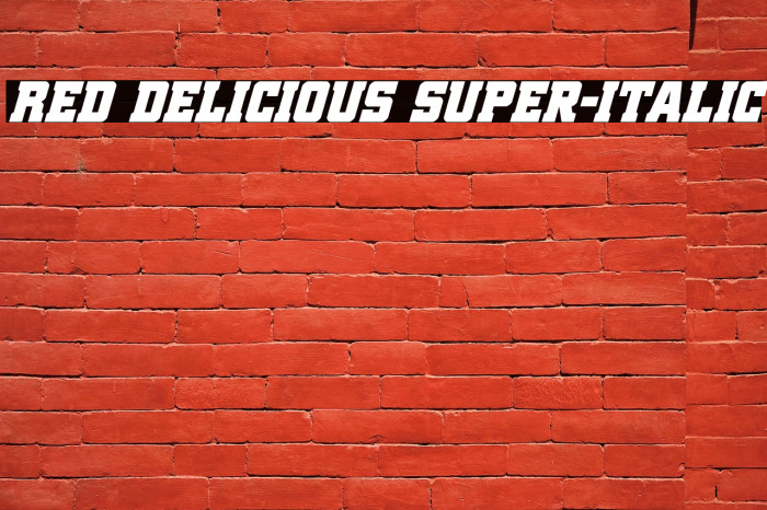 Red Delicious Super-Italic Example 1