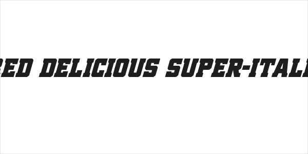 Red Delicious Super-Italic Logo