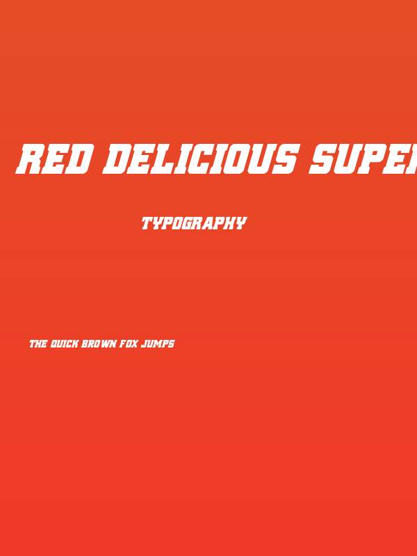 Red Delicious Super-Italic Poster