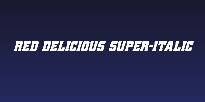 Red Delicious Super-Italic Social Header