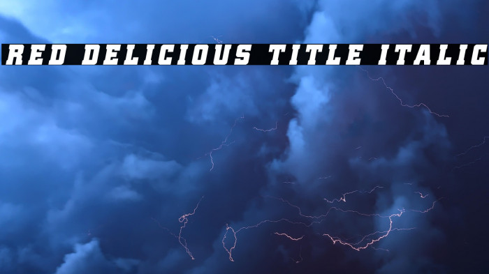 Red Delicious Title Italic Example 2